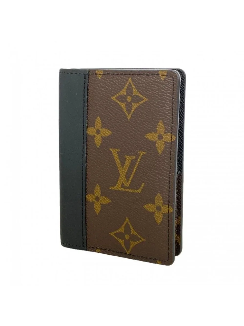 Louis Vuitton Card Case Monogram Macassar Organizer de Poche Brown Black
